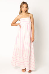 Seville Maxi Dress - Pink Stripe